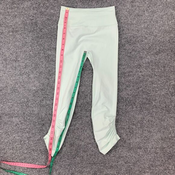 Lululemon In the Flow Crop Leggings 2 Mint High Waisted Ruched *READ CONDITION* - Picture 9 of 12